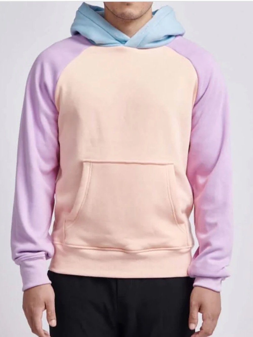 SPARK PAWS Human Unisex Pastel Colorblock Hoodie